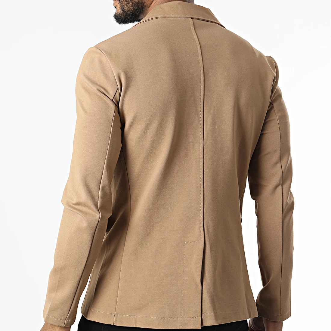 Marynarka Casual FR Paris Dopasowana Slim Elastyczny Materiał 6552 camel - obrazek 5