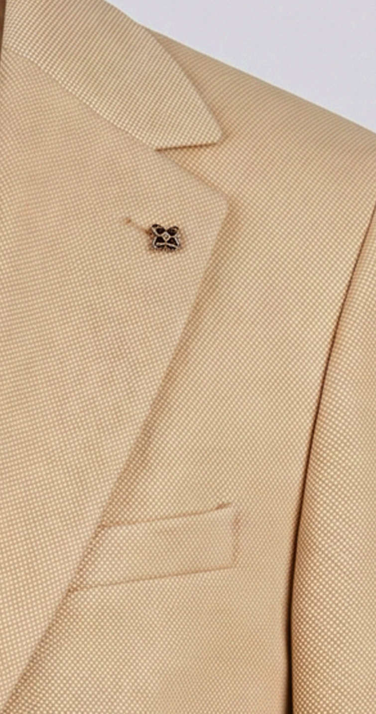 Marynarka Męska Biznesowa Klasyczna Wizytowa Elegancka Casual 3030 beige - obrazek 8