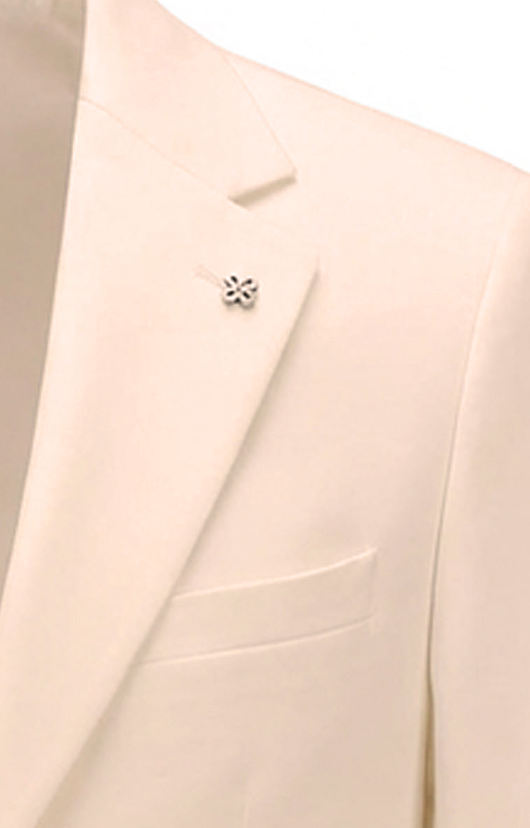 Marynarka Męska Biznesowa Klasyczna Wizytowa Elegancka Casual 30113 ecru - obrazek 2